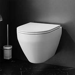 Унитаз подвесной безободковый с инсталляцией Damixa Venus DX16.IS20151.1700 сиденьем микролифт, хром механ. клавишей