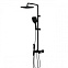 Душевая система Damixa Apollo DX220920300 стойка с тропическим душем, смесителем, черная матовая