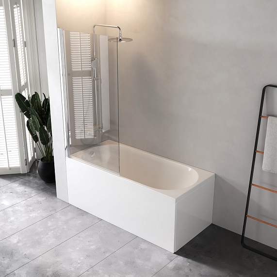 Ванна акриловая 150 AM.PM Moxie W9MA-150-070W-A2ROFL с каркасом и слив-переливом, белая-2