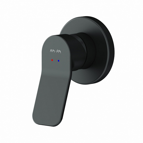 Встраиваемая душевая система AM.PM X-Joy FB85A2R002 черная: тропический верхний душ-5