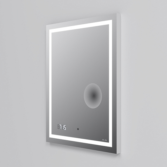 Зеркало с подсветкой в ванную прямоугольное 55 AM.PM Gem M91AMOX0553WG сенсорное с часами и косметическим зеркалом-5
