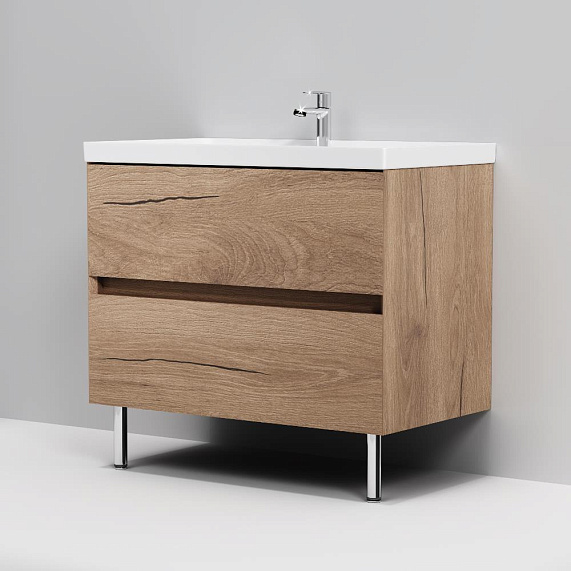 Тумба с раковиной 80 AM.PM Above M9X-FSX0802OF-WCC0800WG напольная,под дерево-7