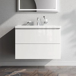 Тумба с раковиной 80 AM.PM Gem M90FHX0802WG подвесная белый глянец