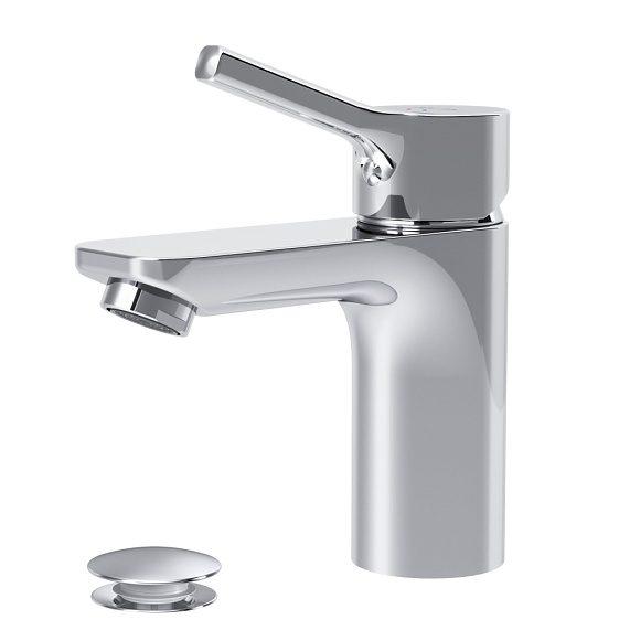 Смеситель для раковины (умывальника) AM.PM X-Joy S F85B82100 с донным клапаном, хром-9