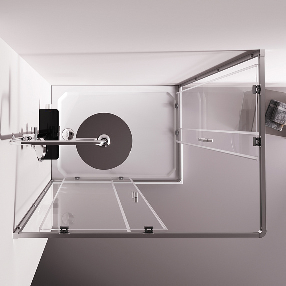 Душевое ограждение без поддона 120x90 AM.PM Above W9XG-403-12090-MT профиль серебристый-5