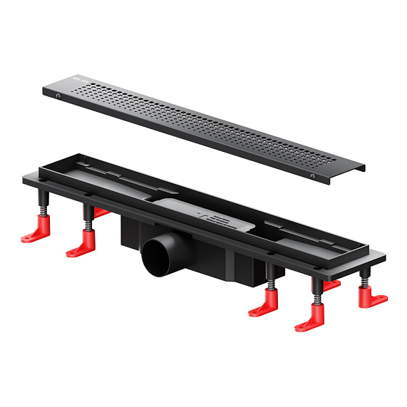 Душевой трап (лоток) 50 AM.PM PrimeFlow W02SC-P11-050-01BM комбинированный затвор с черной матовой решеткой-10