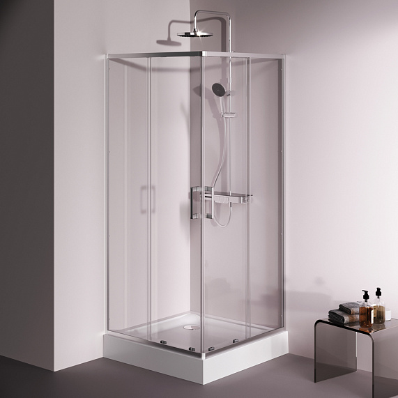 Душевое ограждение без поддона 90x90 AM.PM Above W9XG-403-9090-MT профиль серебристый-3