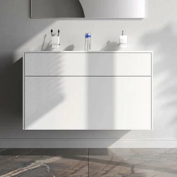 Тумба с раковиной и смесителем 100 AM.PM Inspire 2.0 M50AFHX1003WM белая матовая