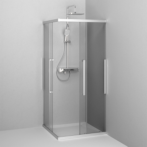 Душевое ограждение без поддона 90x90 AM.PM Func W84G-403-9090-MT профиль серебристый-9