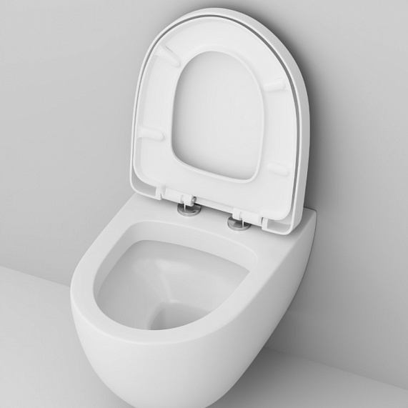 Унитаз подвесной с инсталляцией AM.PM Awe IS49051.111738 сиденьем микролифт, хром пневм. клавишей-4