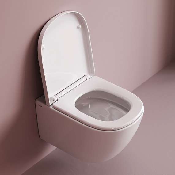 Унитаз подвесной AM.PM Libre C601900SC торнадо безободковый с сиденьем микролифт, белый-7