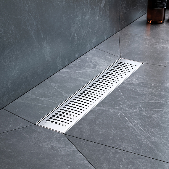 Душевой трап (лоток) 40 AM.PM MasterFlow W01SC-P11-040-01SB комбинированный затвор со стальной матовой решеткой-4