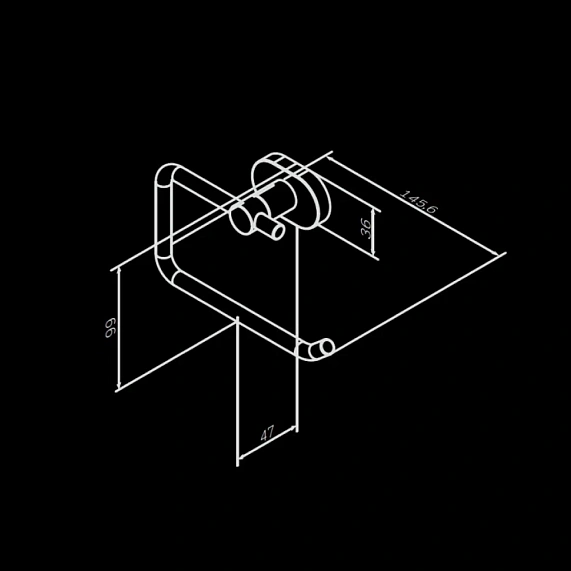 Держатель для туалетной бумаги настенный AM.PM Sense L A7434100 хром-7