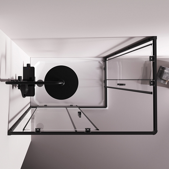 Душевое ограждение без поддона 120x80 AM.PM Above W9XG-403-12080-BT профиль черный-5