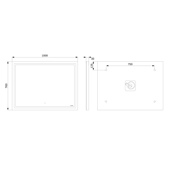 Зеркало с подсветкой в ванную прямоугольное 100 AM.PM Gem M91AMOX1001WG сенсорное-10