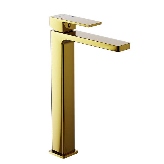 Смеситель для раковины (умывальника) Damixa Gala 530250600 высокий, золото-2