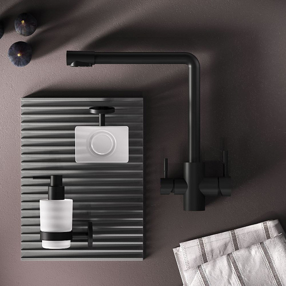 Смеситель для кухни AM.PM X-Joy S F85B05722 высокий, с каналом питьевой воды, черный-5