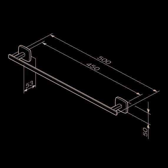 Вешалка для полотенец AM.PM Gem A90346422 черная-7