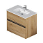 Тумба с раковиной 80 AM.PM Sense M7BFUX0802OF подвесная/напольная на ножках, светлое дерево