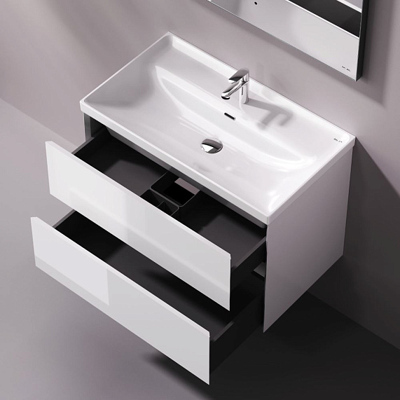 Тумба с раковиной 80 AM.PM Above M9X-FHX0802WG-WCC0800WG подвесная белая глянцевая-2