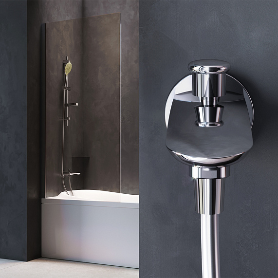 Встраиваемая душевая система AM.PM Like хром: тропический верхний душ, излив с душевой лейкой, модуль MultiDock-1