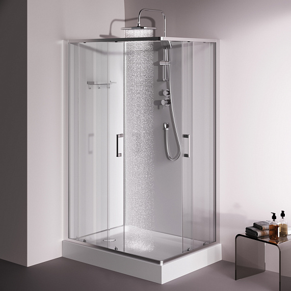 Душевая кабина 120x90 AM.PM Above W9XC-403-12090MT профиль серебристый, низкий поддон-2
