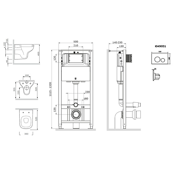 Секция гигиены AM.PM Like CK80EF-6