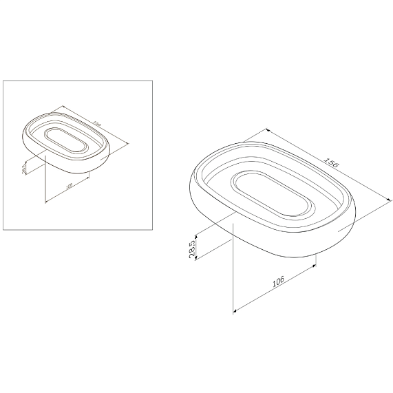Мыльница стеклянная AM.PM Sensation A3031200 хром-5