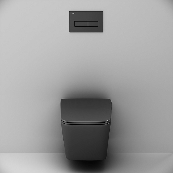 Унитаз подвесной с инсталляцией AM.PM Spike 2.0 IS12LM0338.9S1900MB с сиденьем микролифт, черный-3