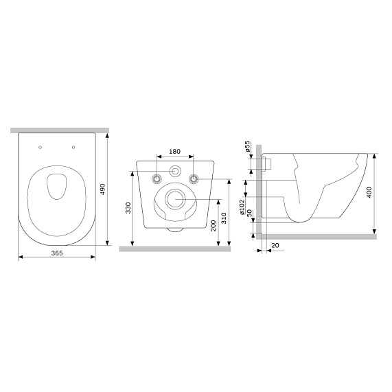 Унитаз подвесной AM.PM Libre C601900SC торнадо безободковый с сиденьем микролифт, белый-15