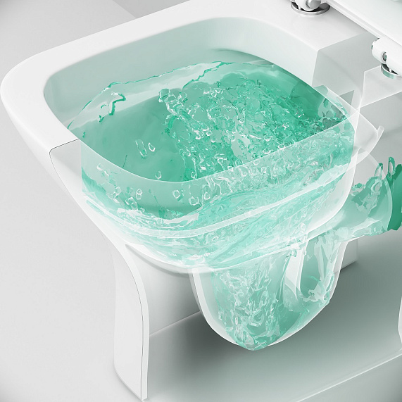 Унитаз напольный AM.PM Gem C908601SC безободковый с сиденьем микролифт, белый-7