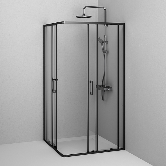 Душевое ограждение без поддона 100x100 AM.PM Above W9XG-403-100100-BT профиль черный-13