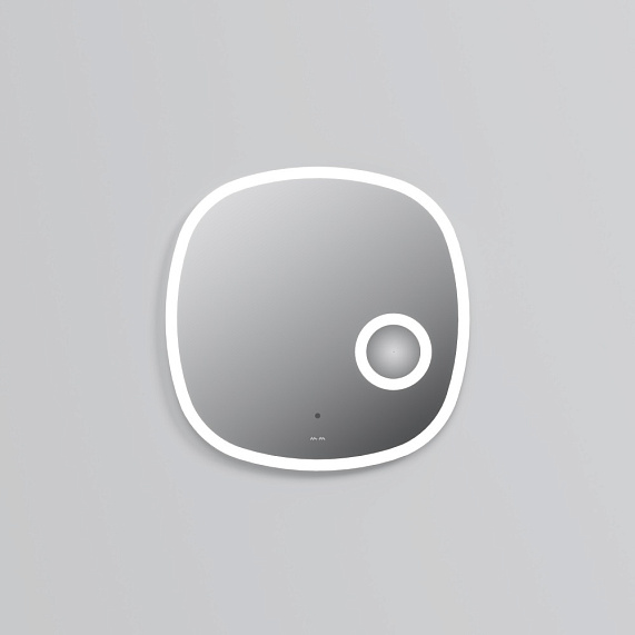 Зеркало с подсветкой в ванную закругленное 55 AM.PM Func M8FMOX0553SA с косметическим зеркалом сенсорное-2