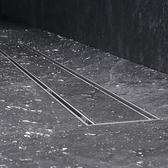 Душевой трап (лоток) 70 AM.PM PrimeFlow W02SC-U11-070-04SB комбинированный затвор со стальной матовой решеткой под плитку-12