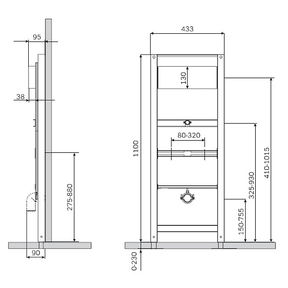 Инсталляция для писсуара AM.PM I022701-2