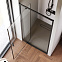 Душевая перегородка с дверью 90x 195 AM.PM Gem W90G-90-1P-BT прозрачное стекло, профиль черный матовый