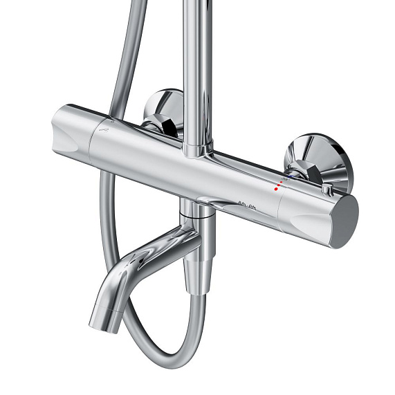 Душевая система AM.PM Crave F079C500 стойка с тропическим душем, термостатом, смесителем, изливом, хром-7