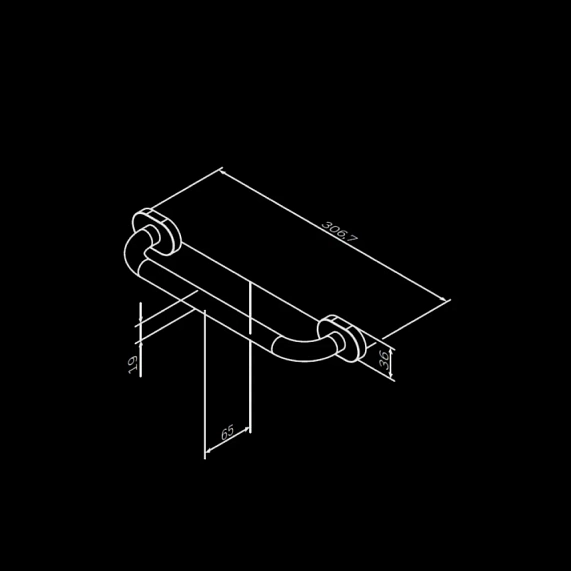 Поручень AM.PM Sense L A7432500 хром-7