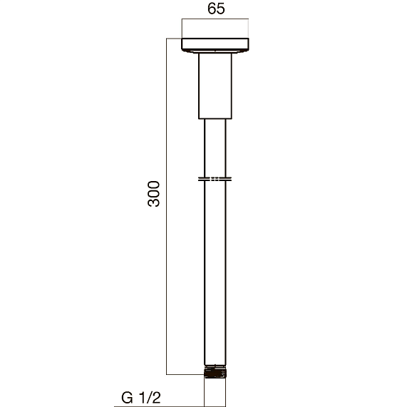 Держатель для тропического душа AM.PM F0500600 хром-1