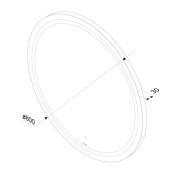 Зеркало с подсветкой в ванную круглое 80 AM.PM X-Joy M85AMOX0801WG сенсорное-5