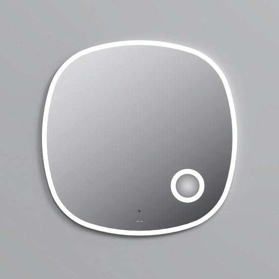 Зеркало с подсветкой в ванную закругленное 80 AM.PM Func M8FMOX0803SA с косметическим зеркалом сенсорное-2