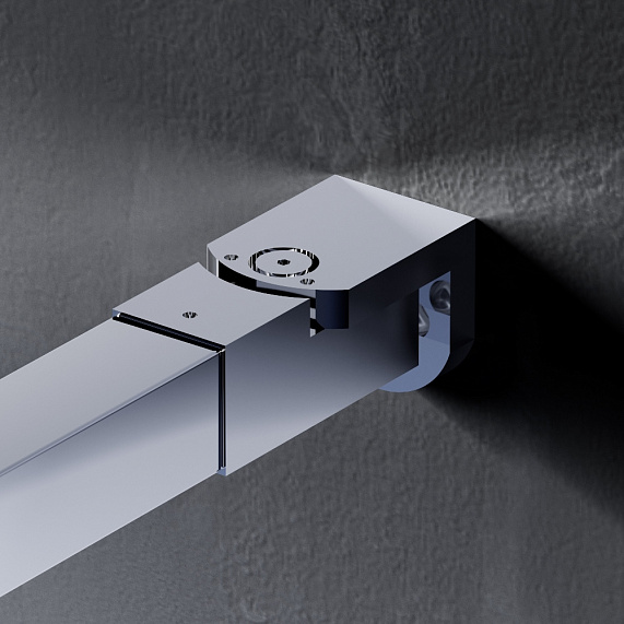 Душевая перегородка 90x200 AM.PM Func W84WI-90-F1-MTE прозрачное стекло, профиль хром-3