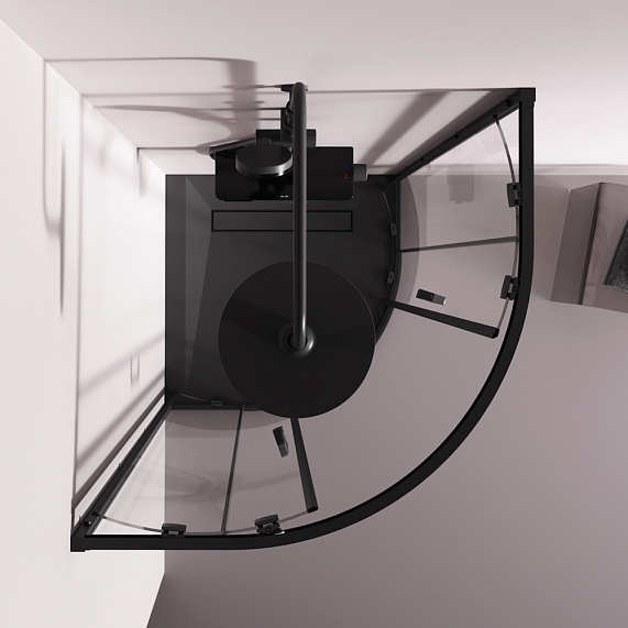 Душевое ограждение без поддона 80x80 AM.PM Above W9XG-401-8080-BT профиль черный-3