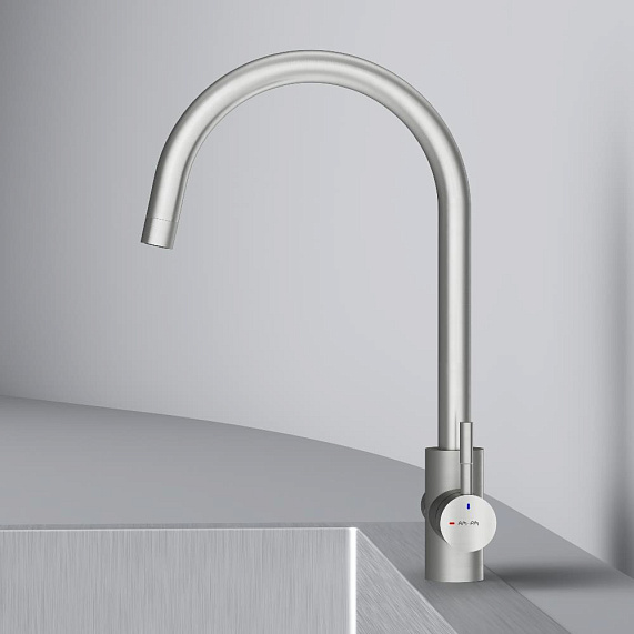 Смеситель для кухни AM.PM X-Joy S F85B07711 высокий, с каналом питьевой воды, сатин-6