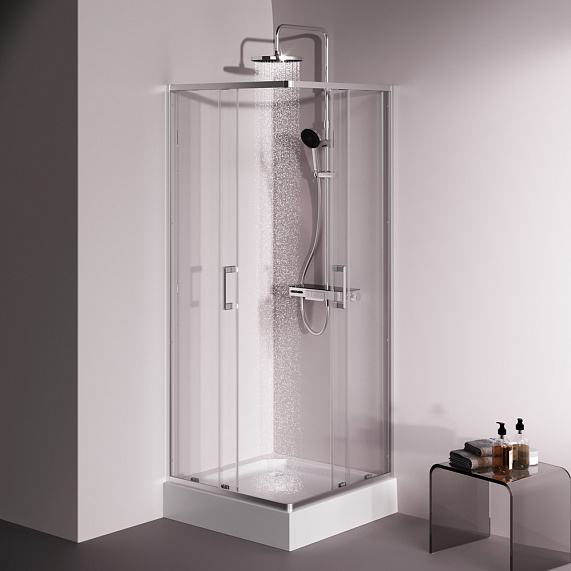 Душевое ограждение без поддона 80x80 AM.PM Above W9XG-403-8080-MT профиль серебристый-4