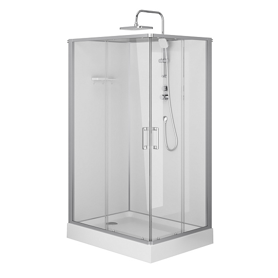 Душевая кабина 120x90 AM.PM Above W9XC-403-12090MT профиль серебристый, низкий поддон-12