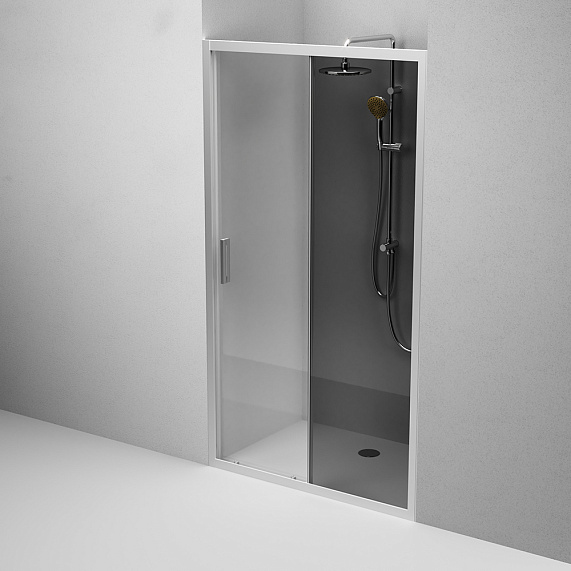 Душевая перегородка с дверью 150x195 AM.PM Gem W90G-110-1-195MG тонированное стекло, профиль серебристый-3