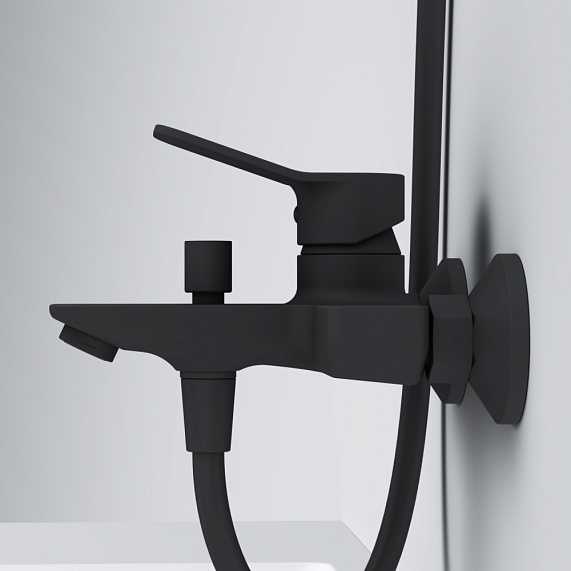 Смеситель для ванны и душа AM.PM X-Joy F85A10022 черный (уценка 1шт)-4