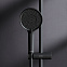 Душевая система AM.PM X-Joy F0785A722 стойка с тропическим душем, смесителем, изливом, черная матовая