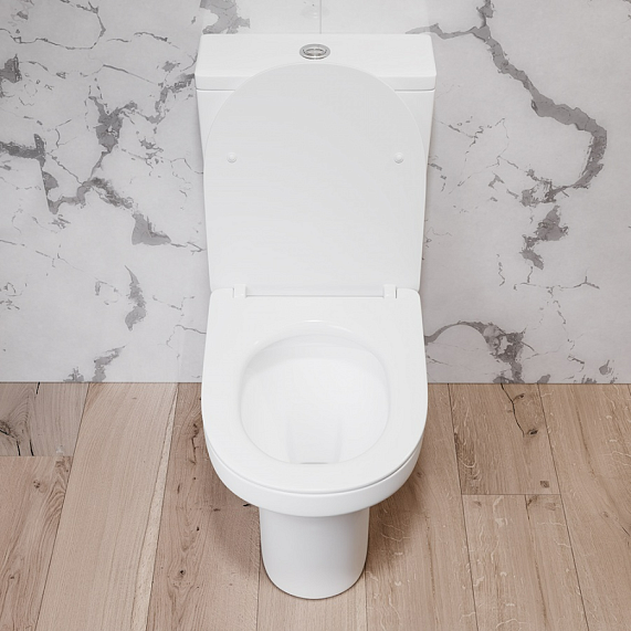 Унитаз напольный Damixa Skyline DX35C8600SC безободковый с сиденьем микролифт, белый-3